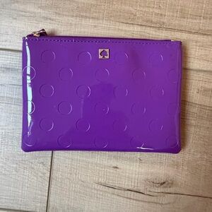 KATE SPADE NEW YORK CLUTCH / POUCH - 6.5” X 5” - POLYVINYL - PURPLE